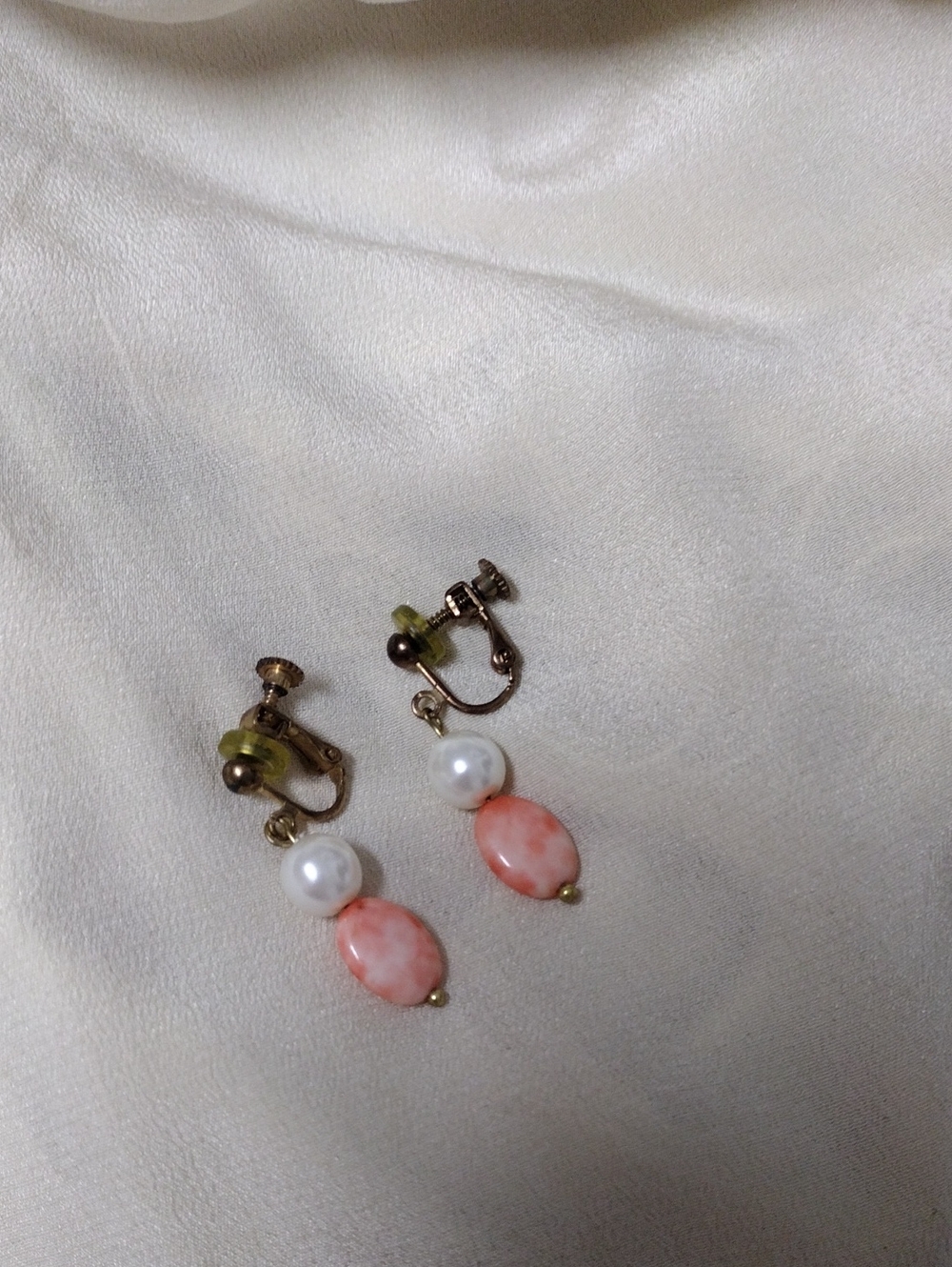 Classic Pink Pearl Drop Clip-On Earrings